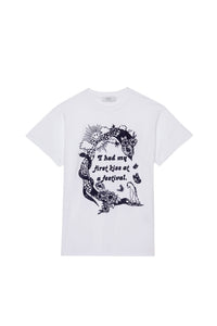 T-shirt Welcomekiss floqué - Blanc
