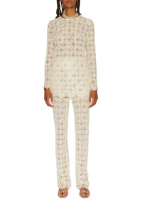 Pantalon King en crochet - Lait