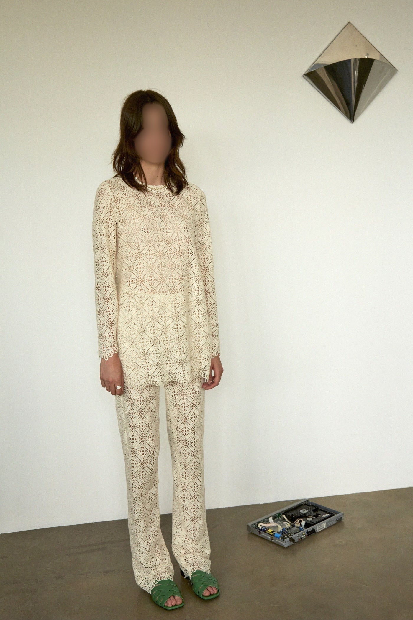 Pantalon King en crochet - Lait