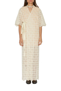 Ornella Crochet maxi dress - Milk