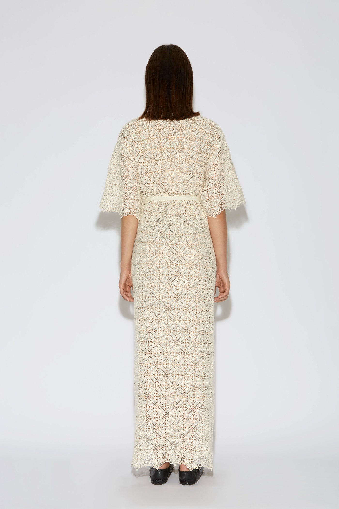 Ornella Crochet maxi dress - Milk