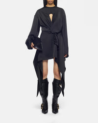 Mini robe Louie en double satin - Black