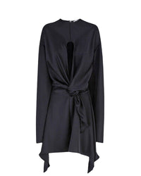 Mini robe Louie en double satin - Black