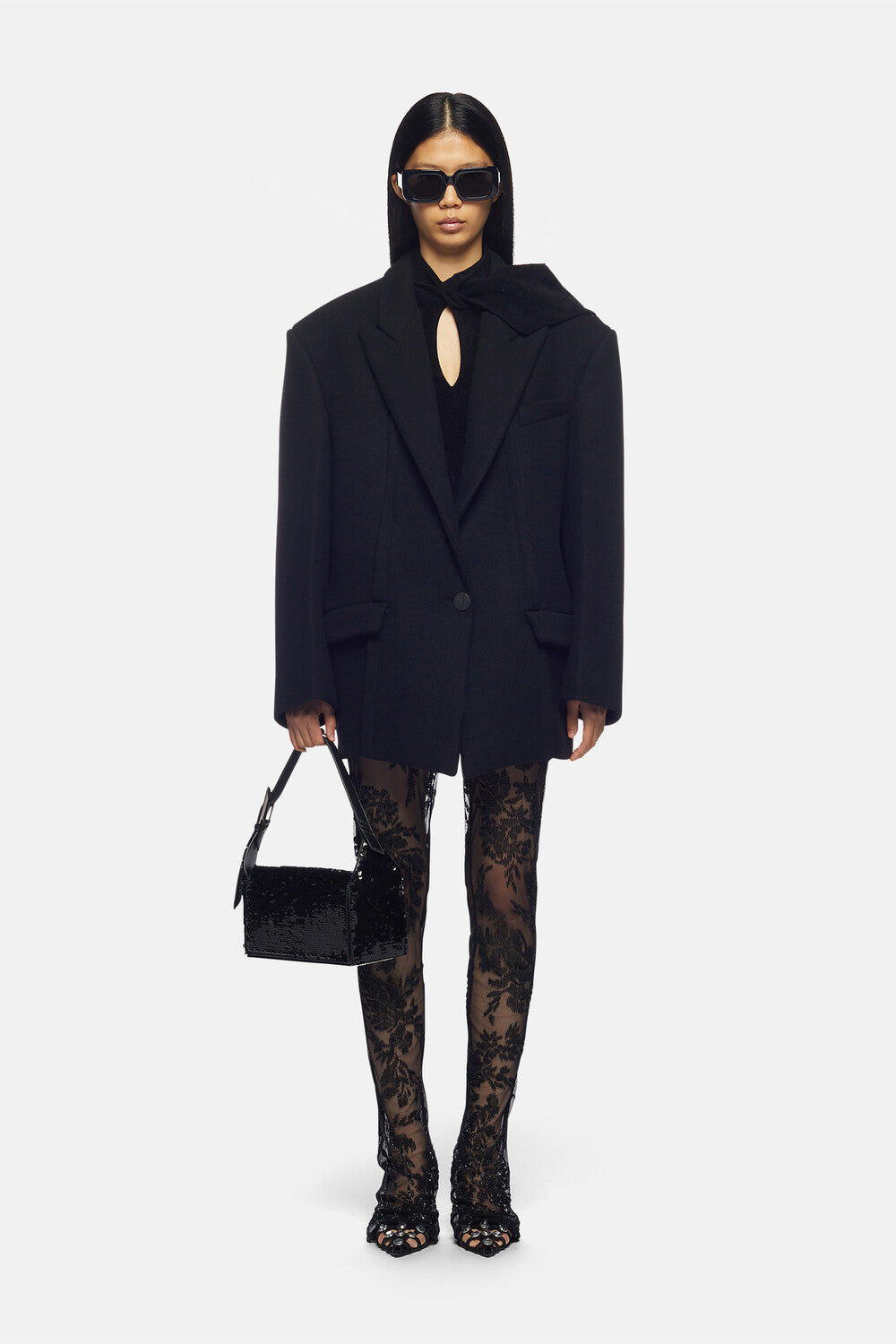 Glen short coat - Black