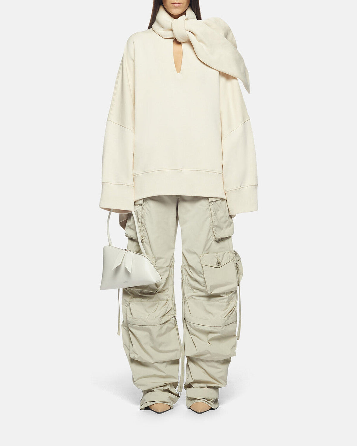 Veste imperméable oversize en polaire - Ivory