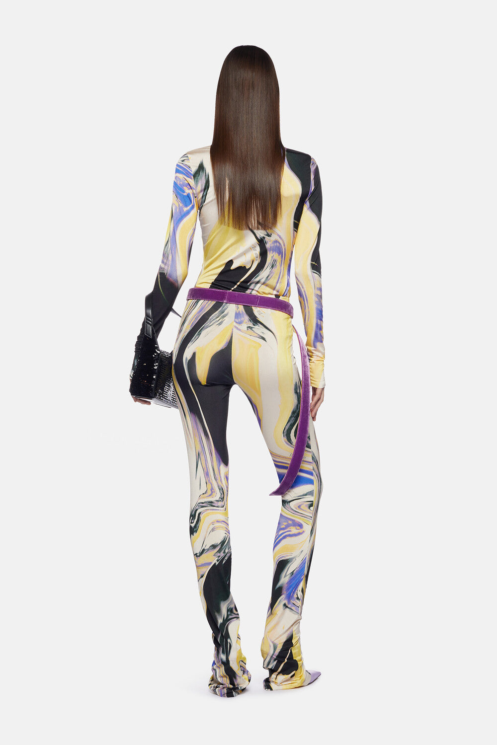 Pantalon long en lycra imprimé - Lavander & Sunflower