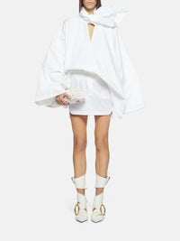 Mini jupe boxer Rooney en satin fluide - Light Yellow