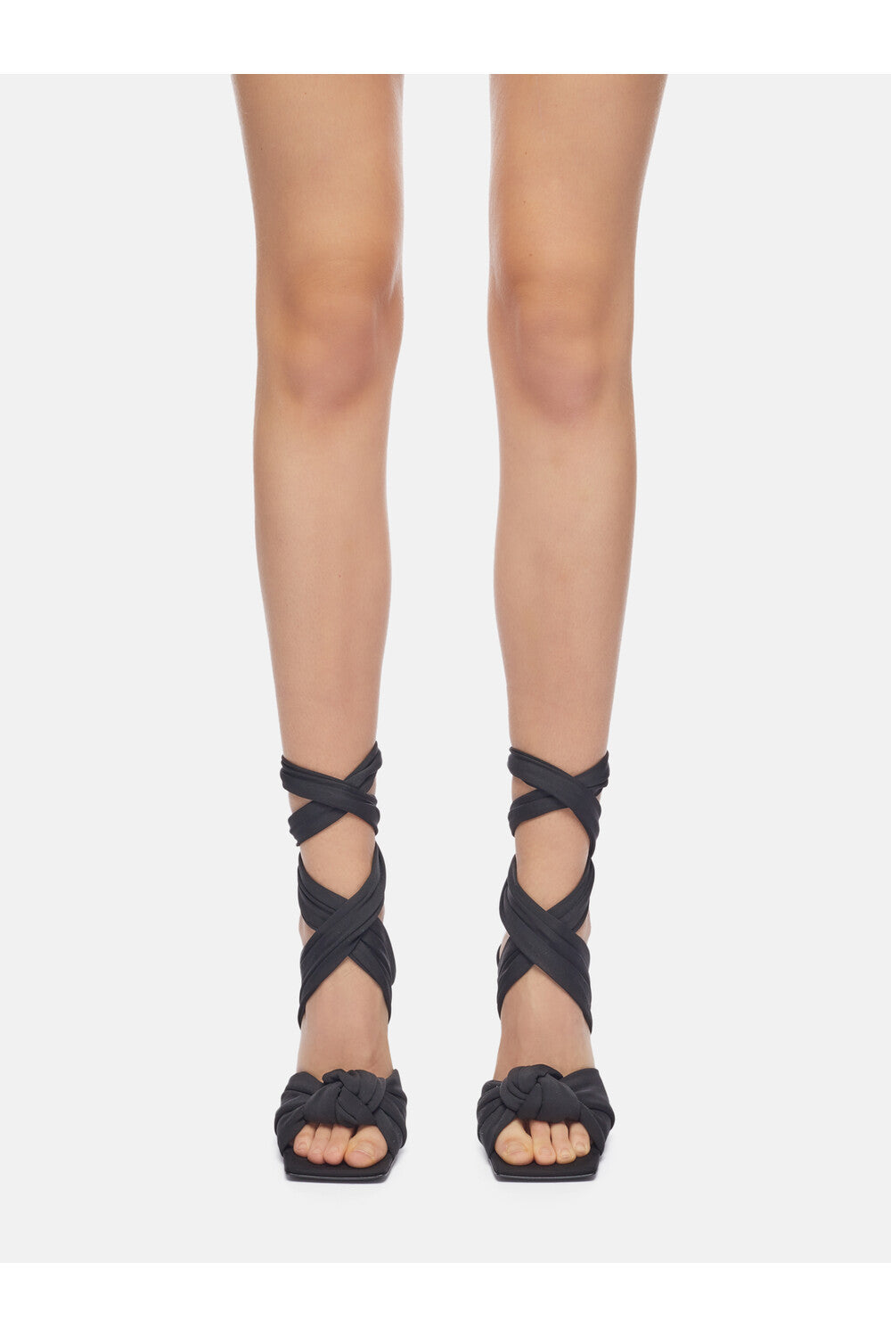 Sandales Duse 105 à talon pyramidal - Black & Mustard
