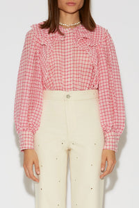 Blouse Song en seersucker - Pink