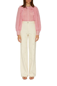 Blouse Song en seersucker - Pink