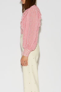 Blouse Song en seersucker - Pink