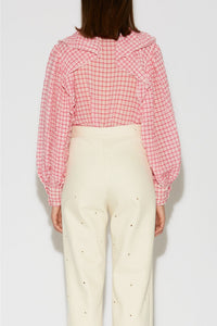 Blouse Song en seersucker - Pink