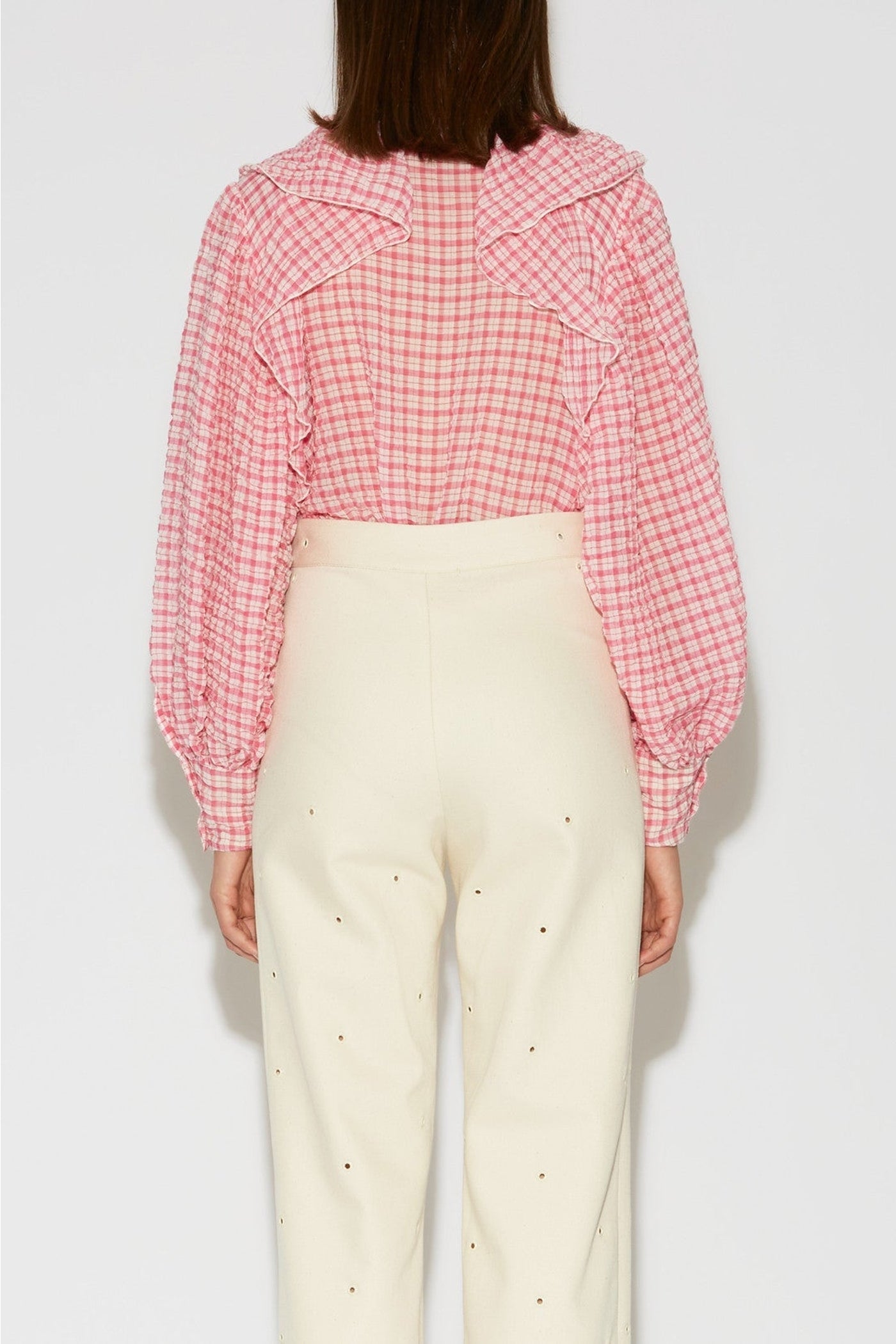 Blouse Song en seersucker - Pink