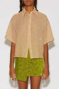 Chemise Bliss en seersucker - Beige