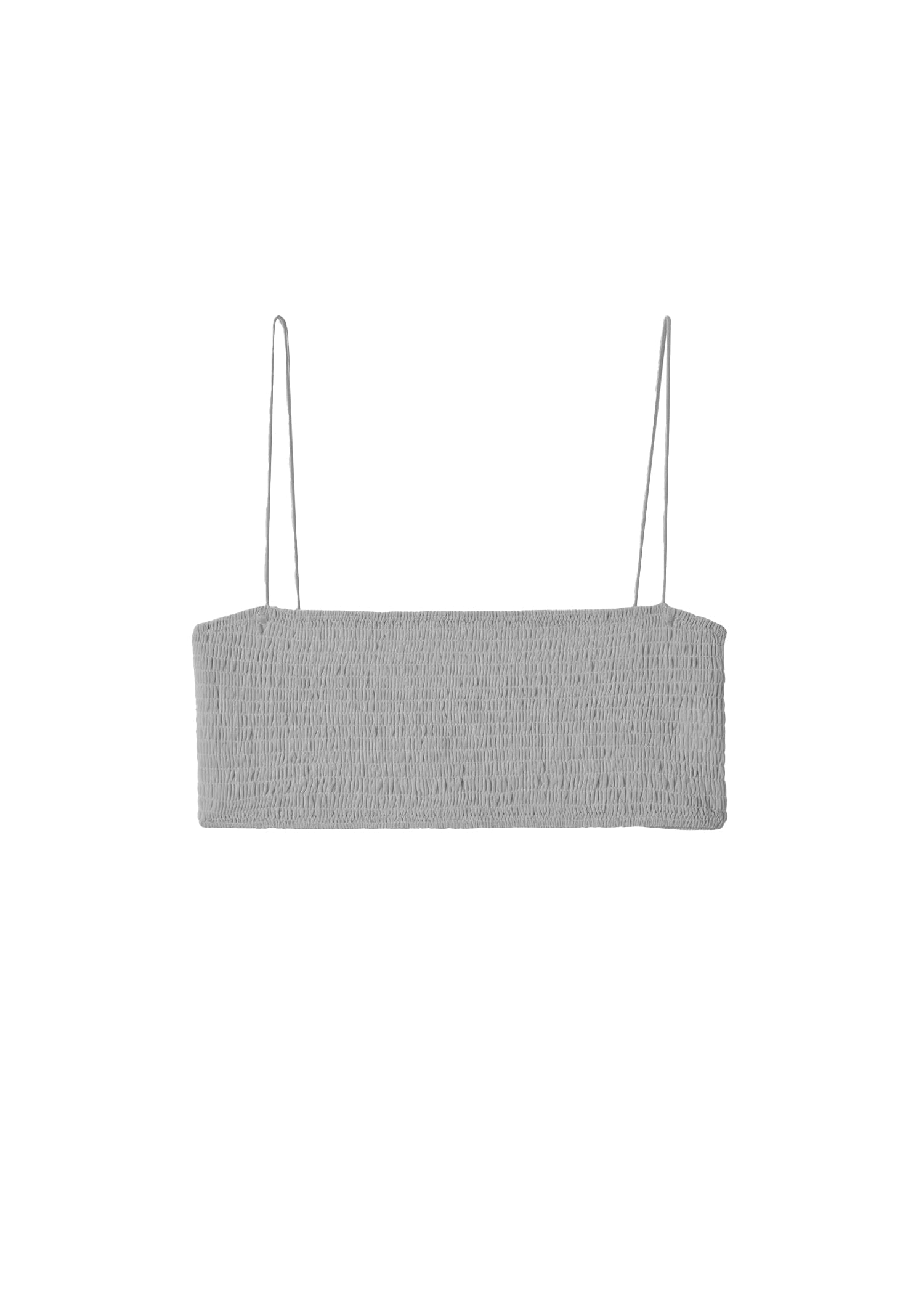 Haut de bikini smocké - Silver Grey