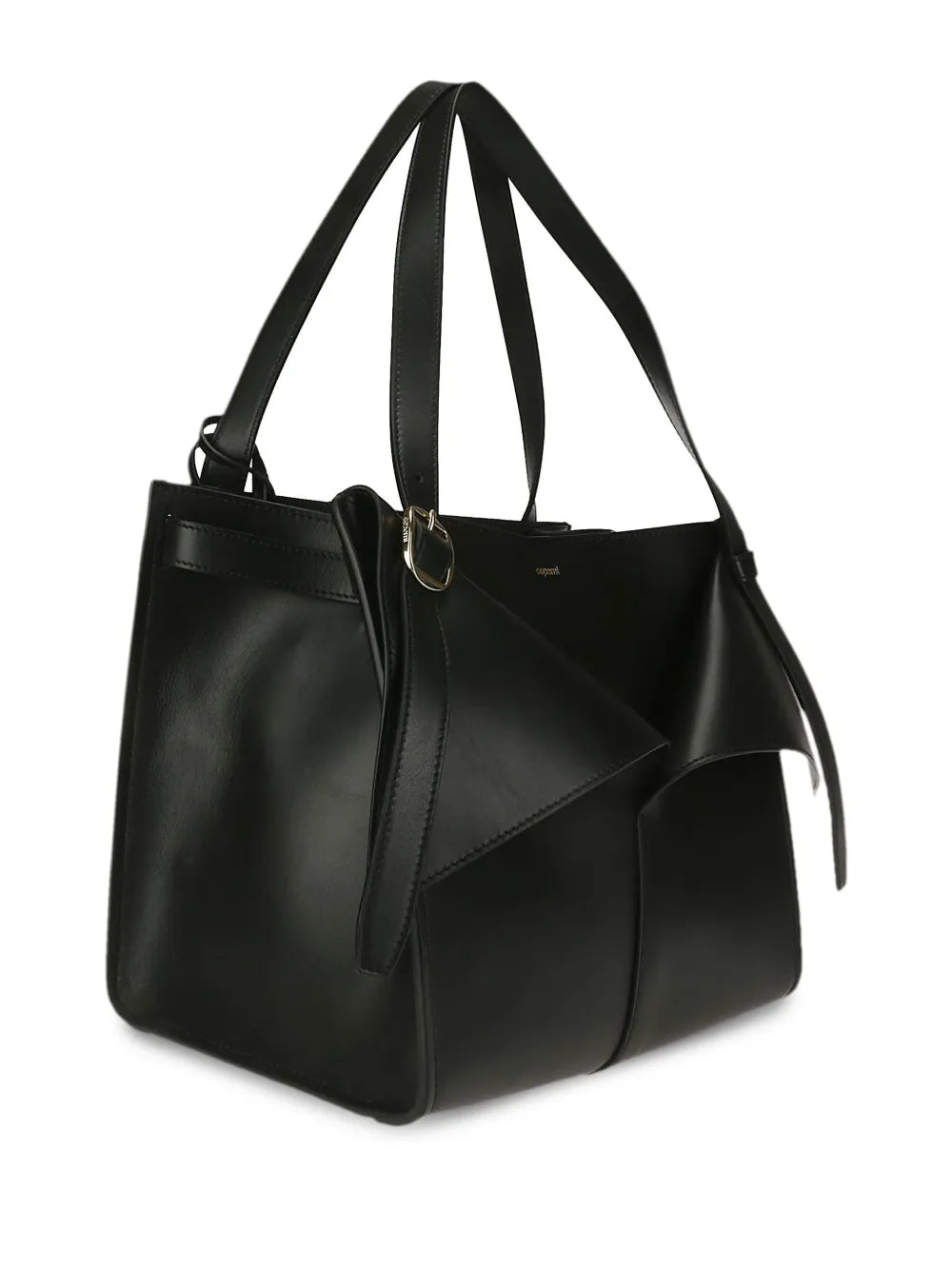 Medium Belt leather tote bag - Black