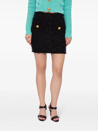 Monogram tweed skirt - Black