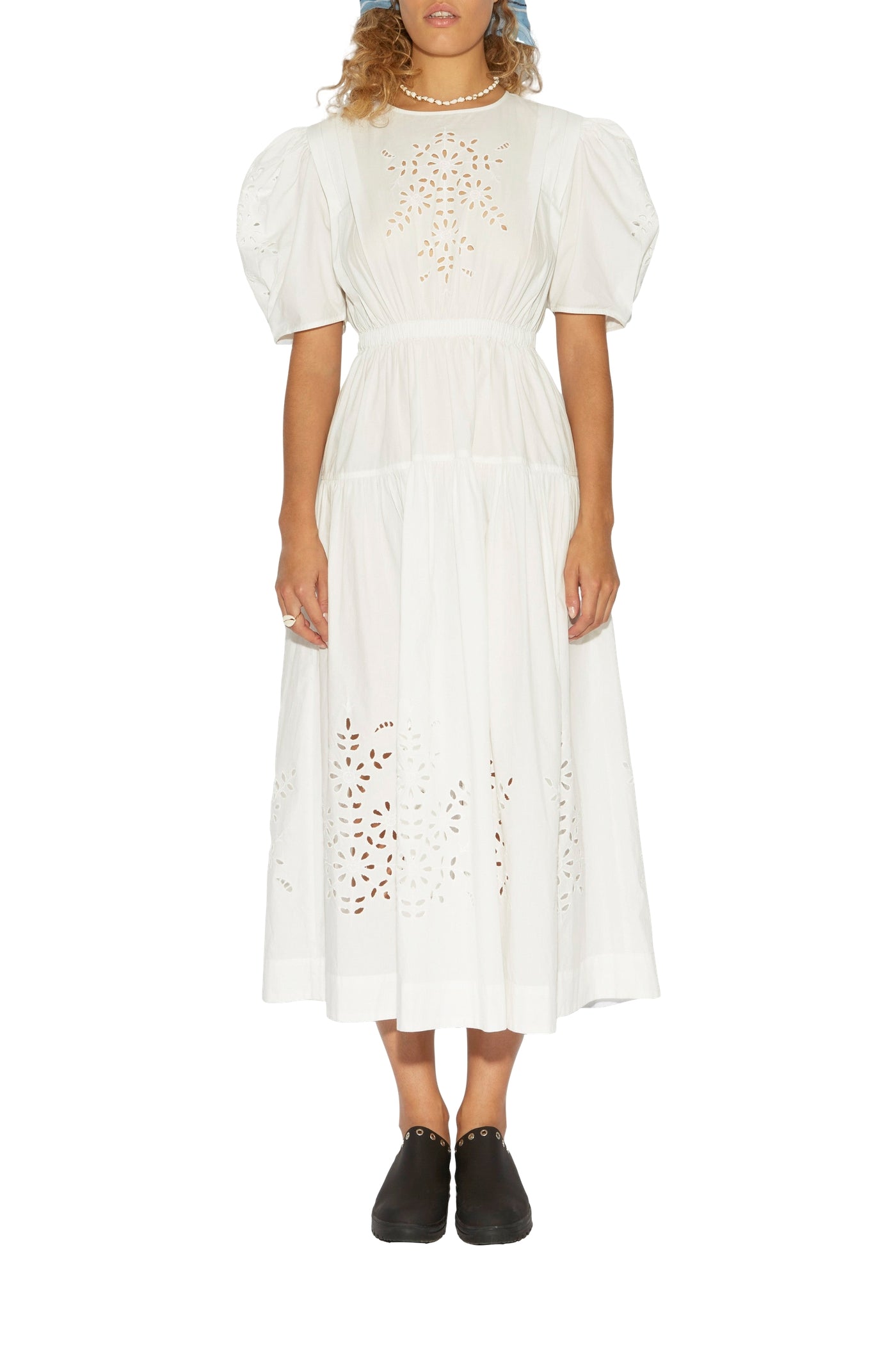 Robe longue Kay Smile en coton - Blanc