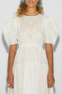 Robe longue Kay Smile en coton - Blanc