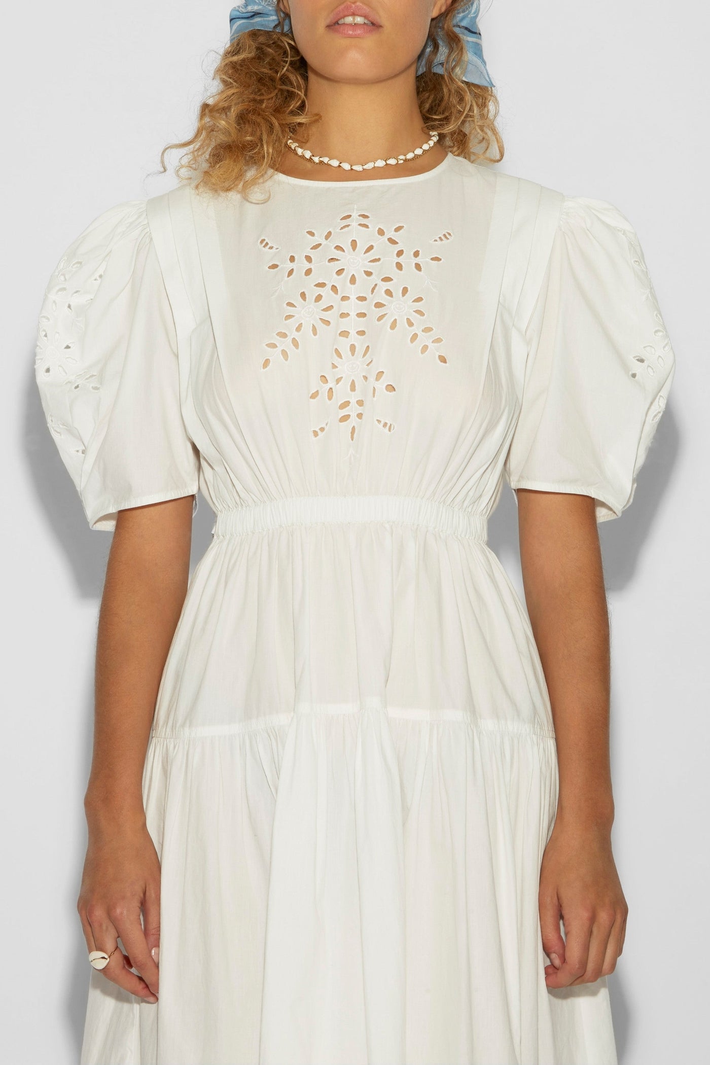 Robe longue Kay Smile en coton - Blanc
