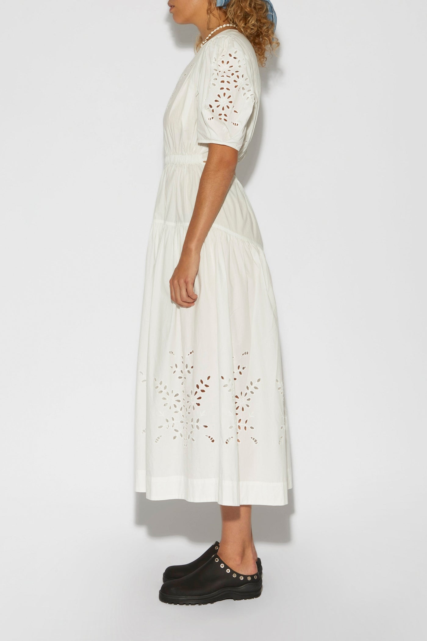 Robe longue Kay Smile en coton - Blanc
