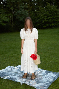 Robe longue Kay Smile en coton - Blanc