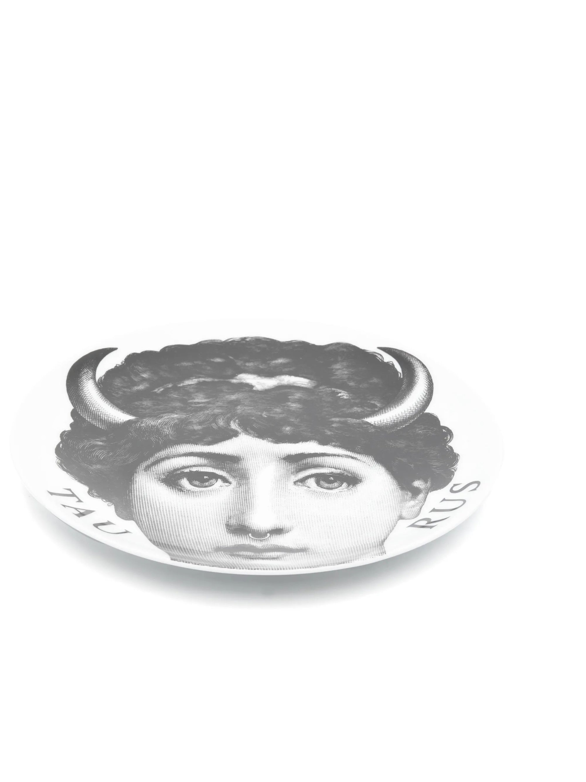 Tema e Variazioni n.349 porcelain plate - Black & White