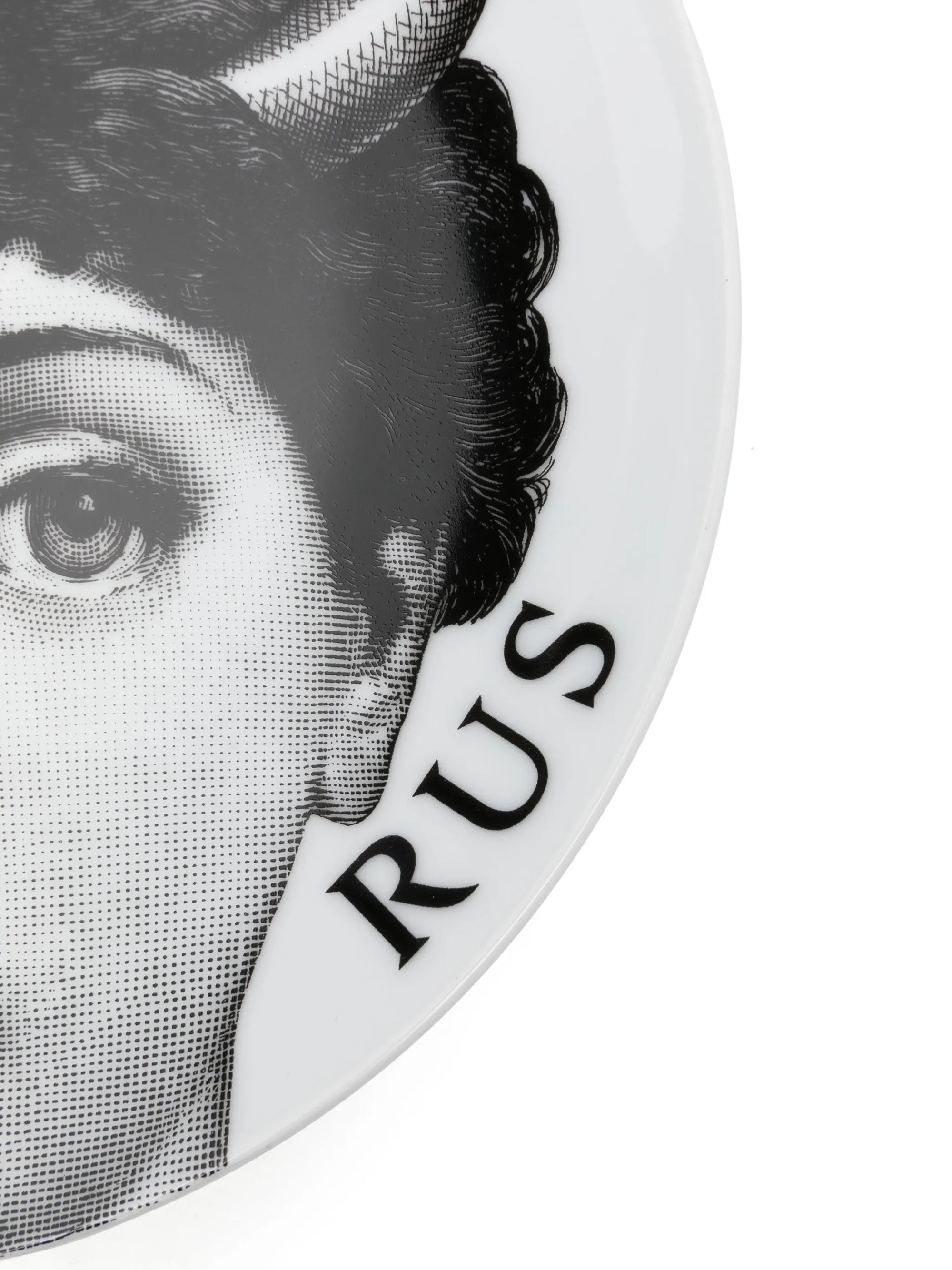Tema e Variazioni n.349 porcelain plate - Black & White