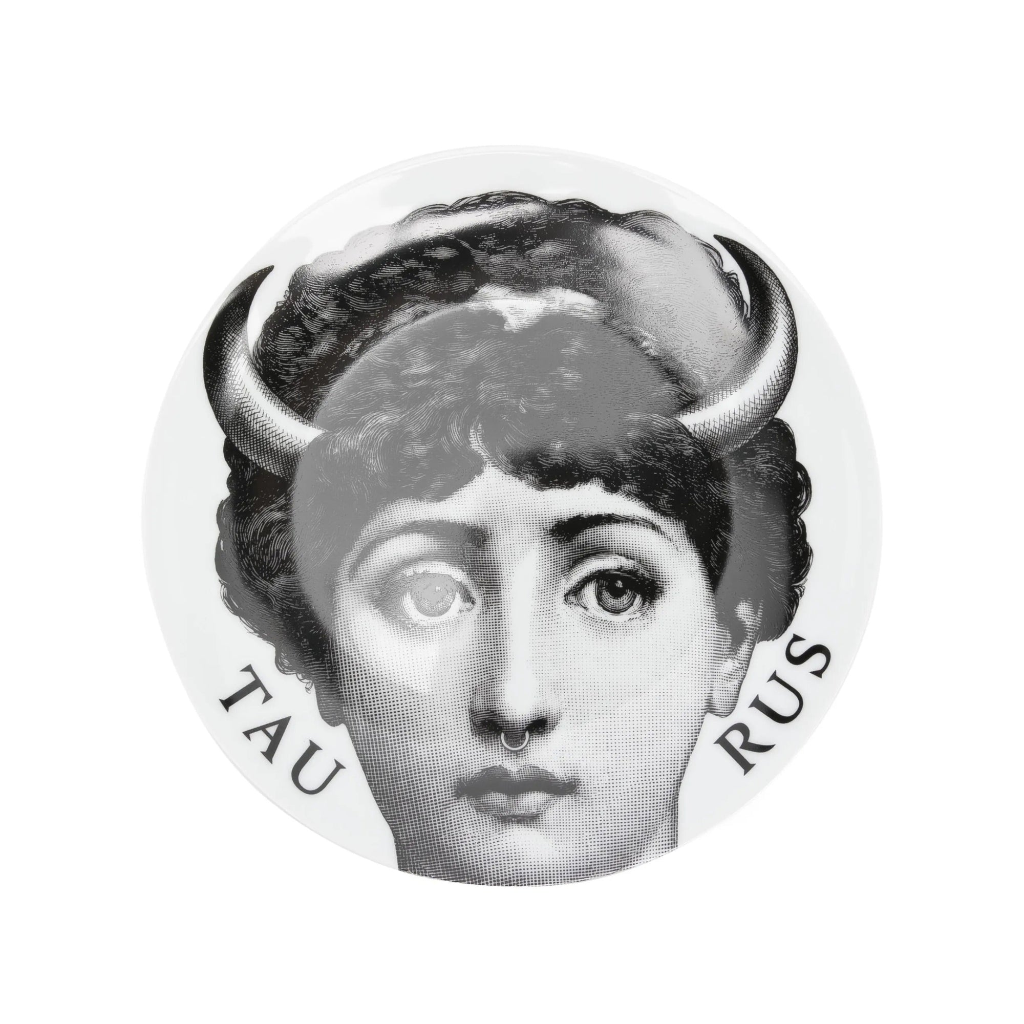 Tema e Variazioni n.349 porcelain plate - Black & White