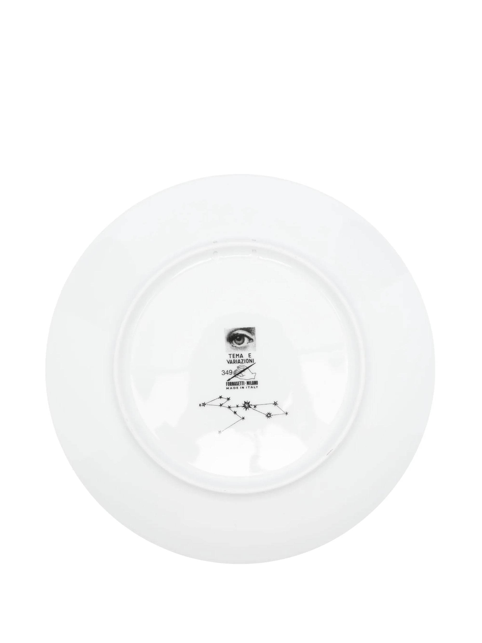Tema e Variazioni n.349 porcelain plate - Black & White