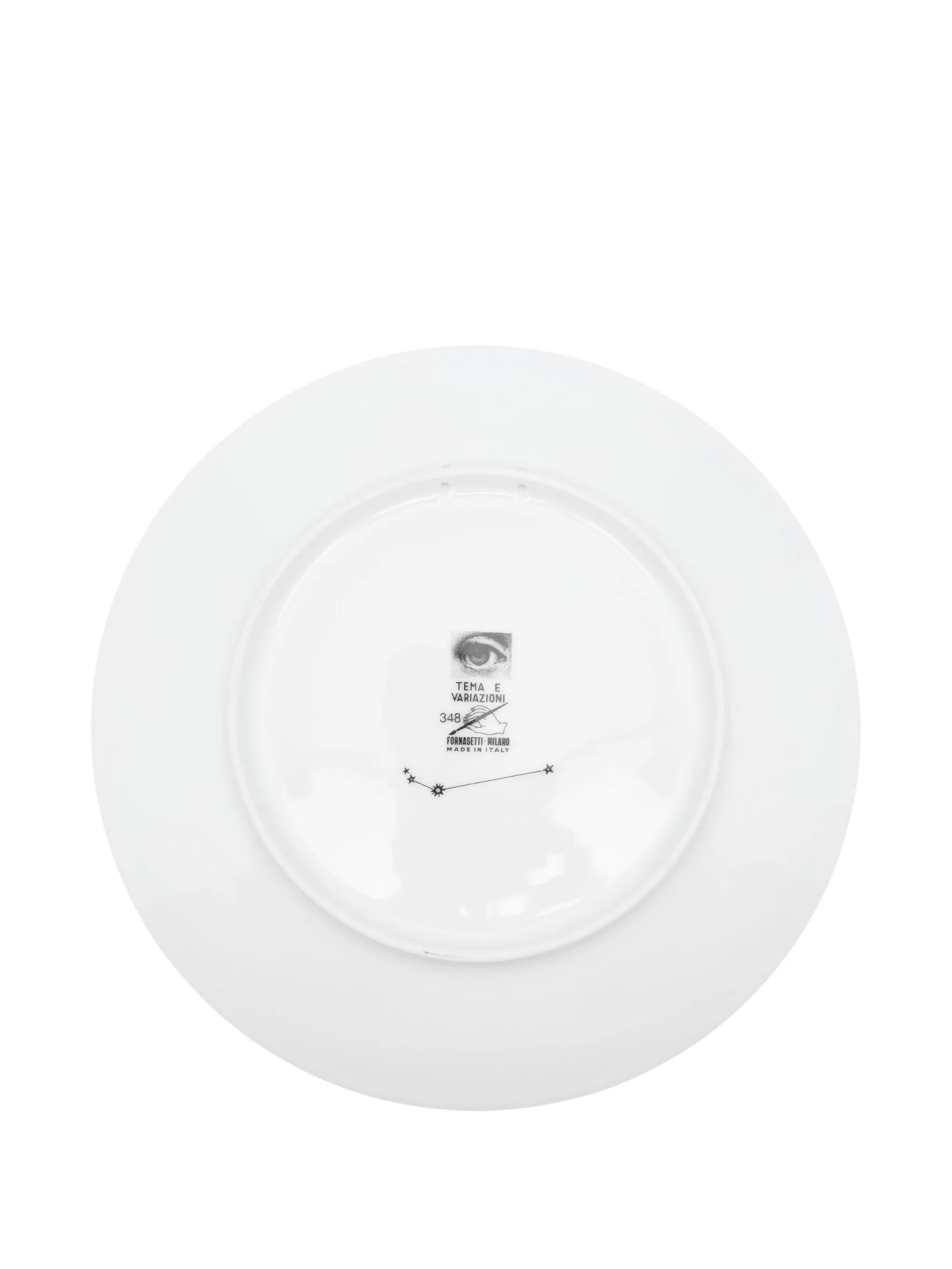 Tema e Variazioni n.348 porcelain plate - Black & White