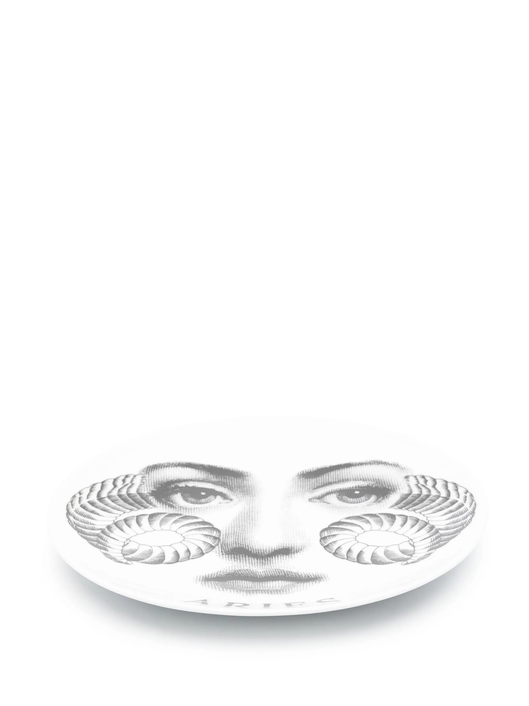 Tema e Variazioni n.348 porcelain plate - Black & White