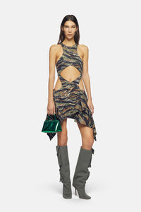 Magnolia mini dress - Military/light brown