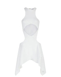 Mini robe croisée Magnolia en jersey - White