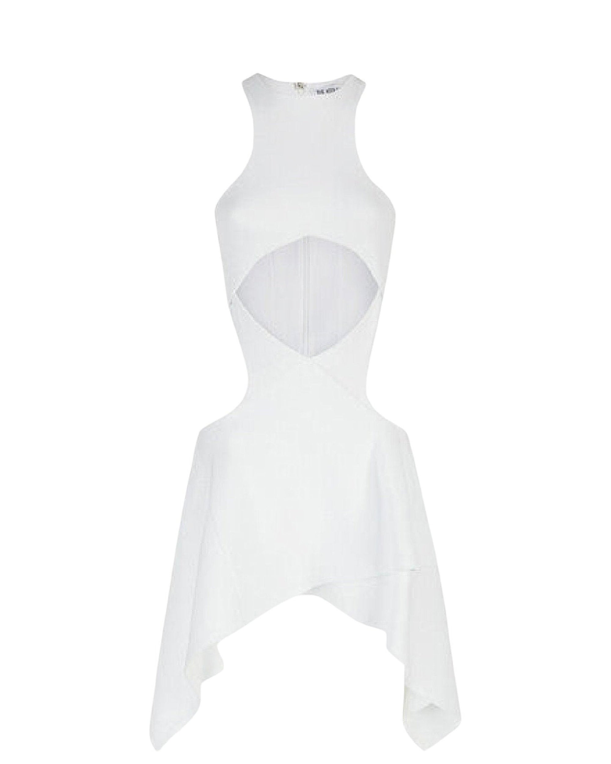 Mini robe croisée Magnolia en jersey - White