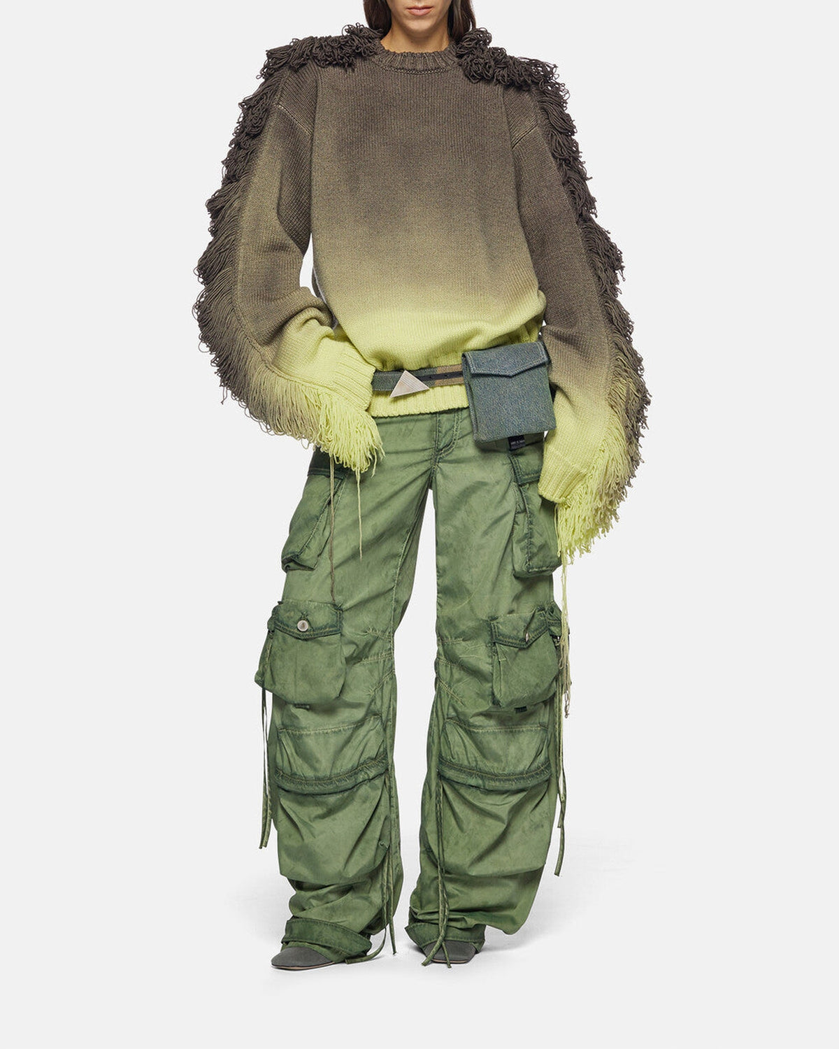 Pull oversize manches longues Rundie - Lime Multishades