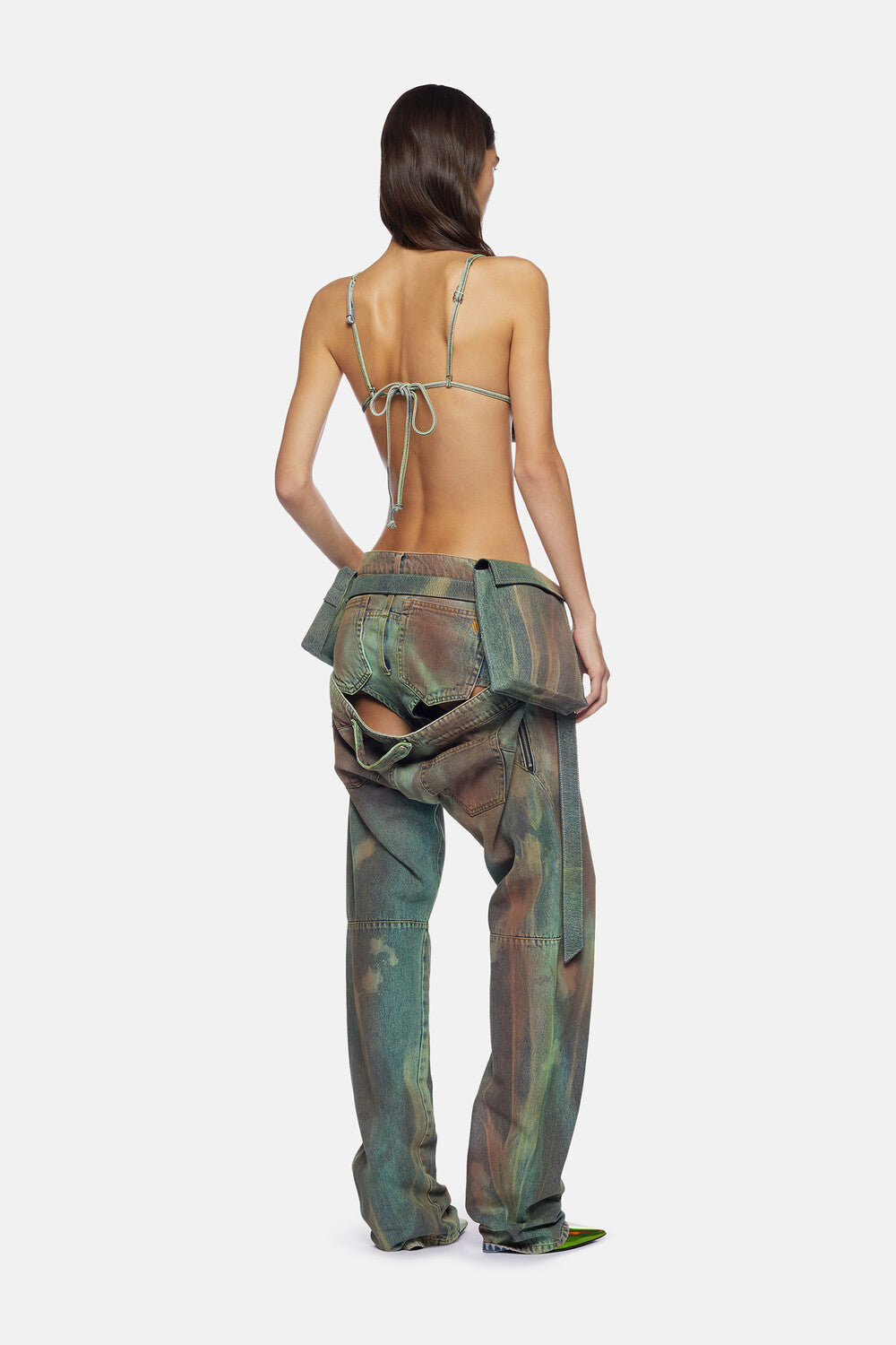 Pantalon long Deann en denim - Camouflage