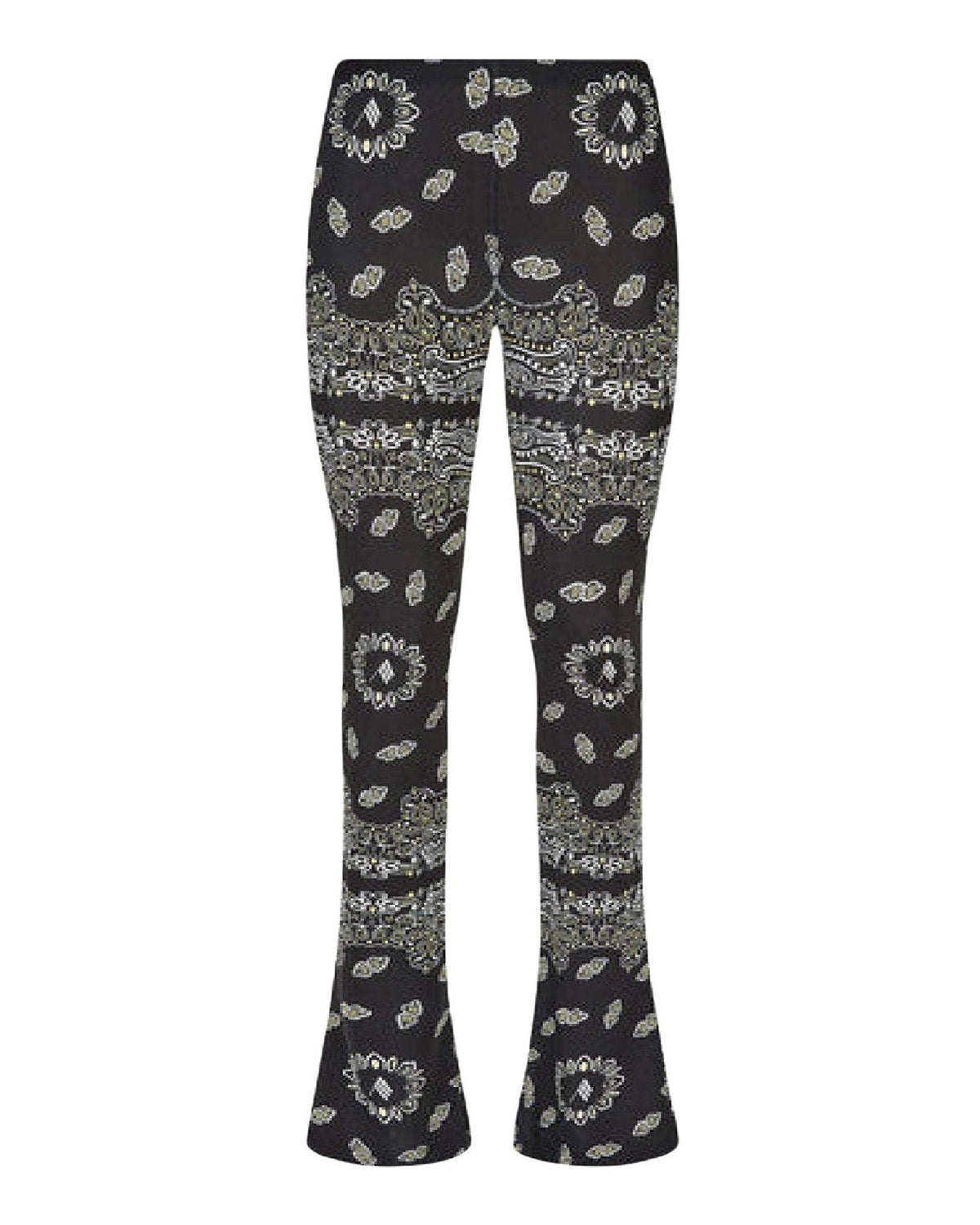 Pantalon long en lycra imprimé - White & Black