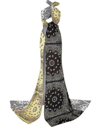 Robe longue drapée asymétrique Dara - Multicolor