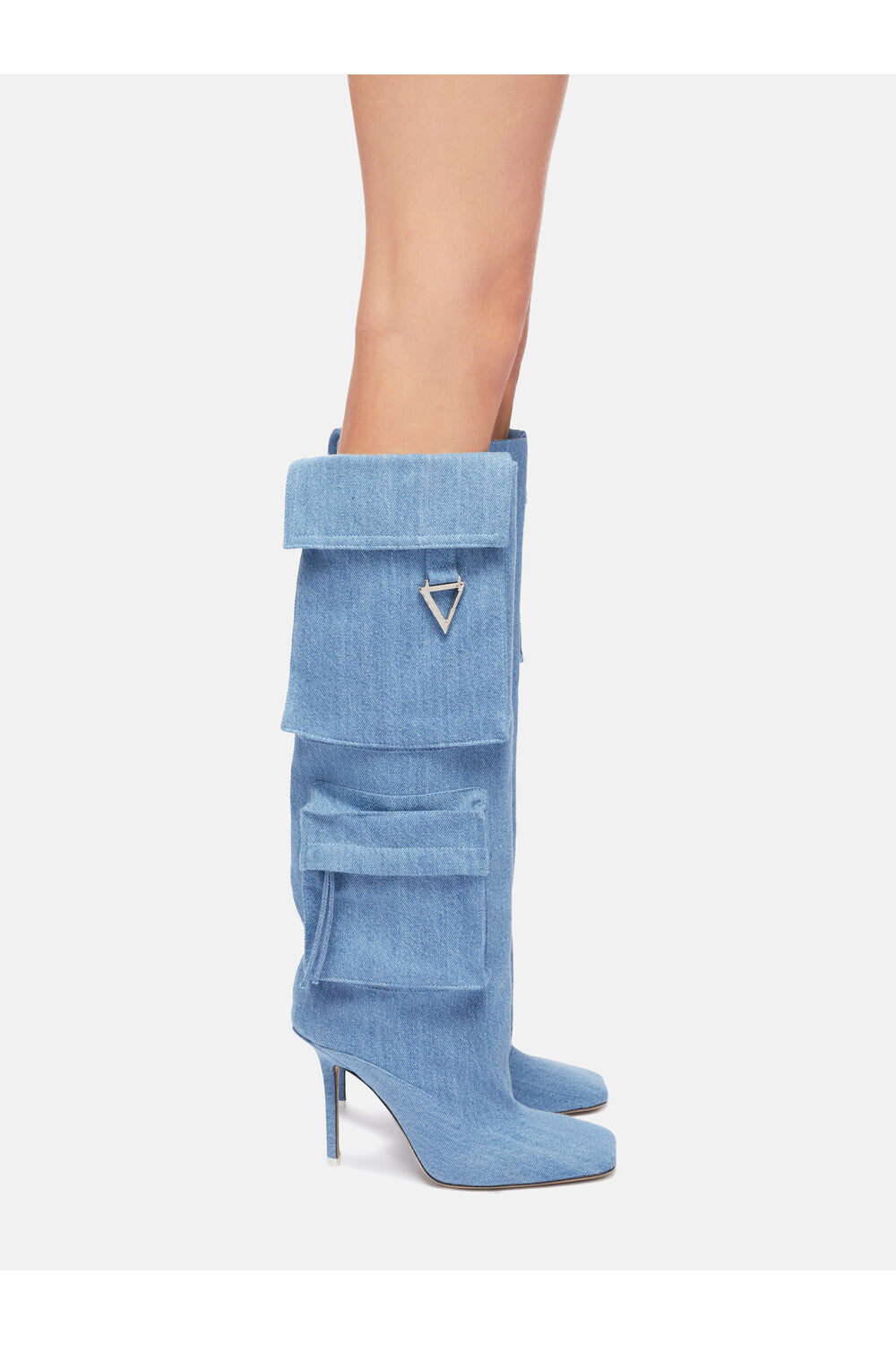 Sienna tube boot 105mm - DENIM WASHED