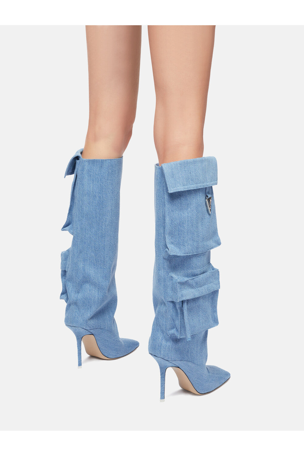 Sienna tube boot 105mm - DENIM WASHED