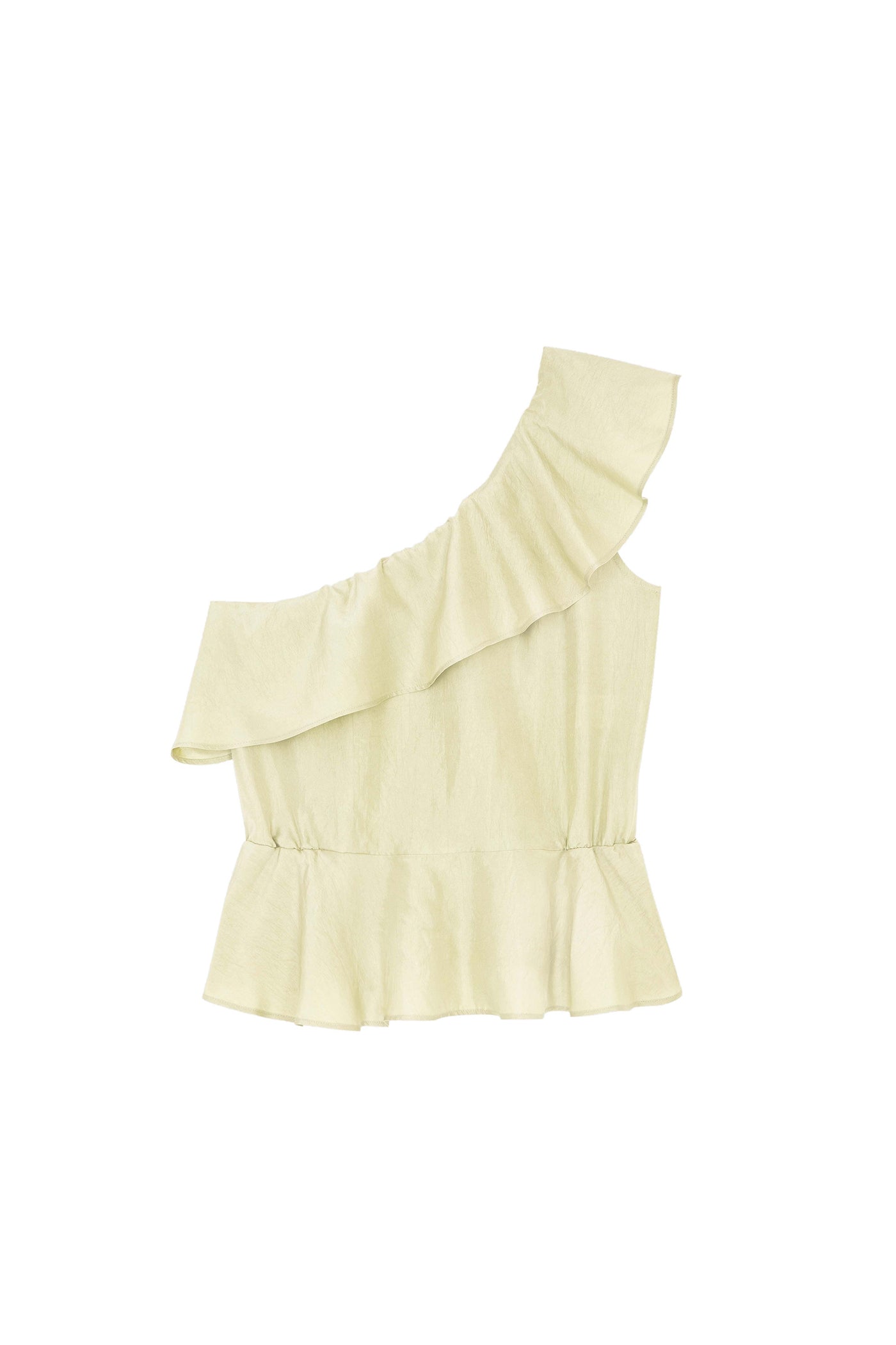 Asymmetrical Rizzo Moss top - Linden