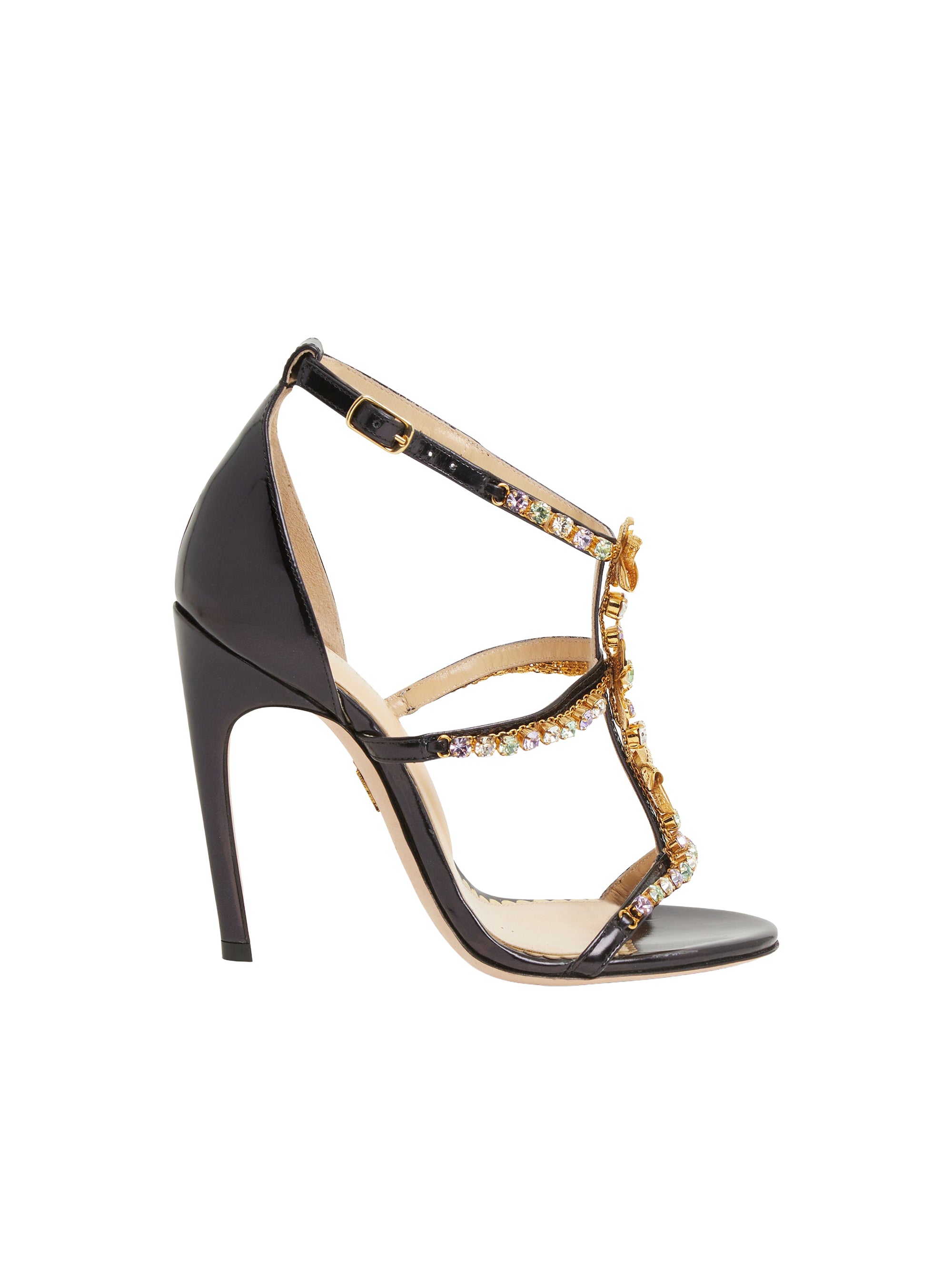 Sandales à talons en cuir - Metal Black