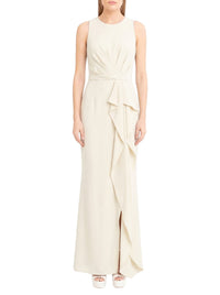 Robe longue drapée à volant cascade - Jazzy