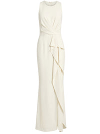 Robe longue drapée à volant cascade - Jazzy