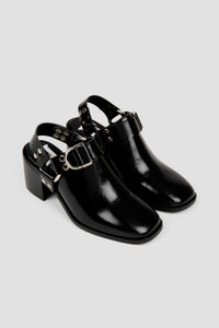 Mules Mitchell en cuir - Noir