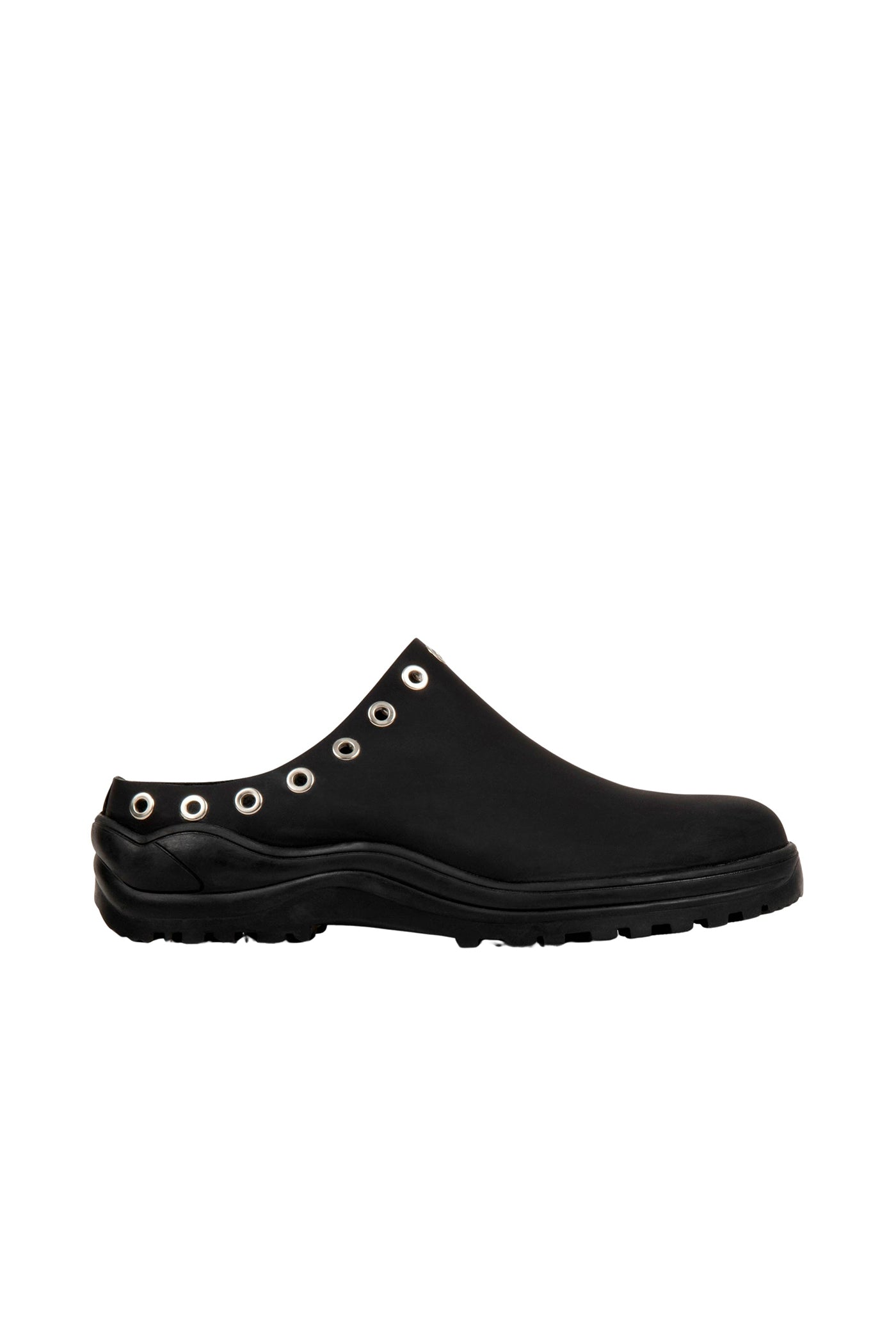 Sabots Slogan en cuir - Noir