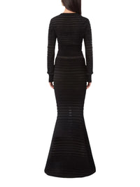 Striped mermaid skirt - Black