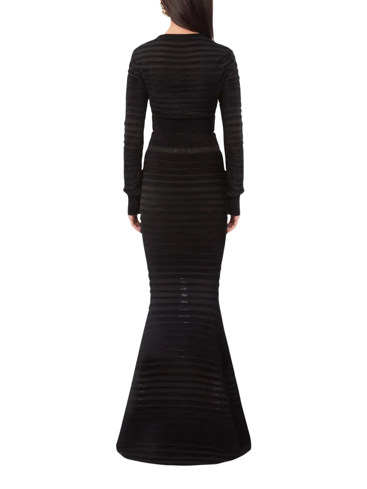 Striped mermaid skirt - Black