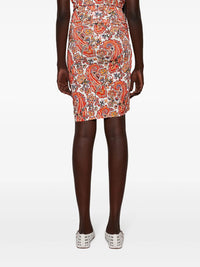 Printed asymmetrical skirt - Cream Cashmere